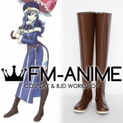 Fairy Tail Juvia Lockser Cosplay Shoes Thigh High Boots