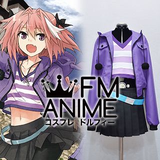 Fate/Apocrypha Rider of Black Astolfo Purple Casual Cosplay Costume