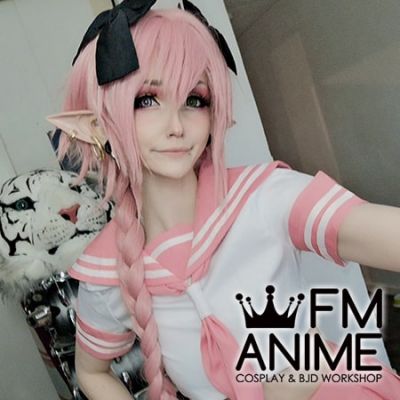 Fate/Apocrypha Fate/Grand Order Rider of Black Astolfo Pink White Cosplay Wig