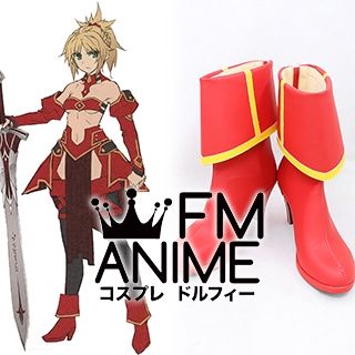 Fate/Apocrypha Fate/Grand Order Saber of Red Mordred Cosplay Shoes Boots