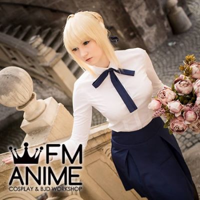 Fate/stay night Saber Casual Cosplay Costume