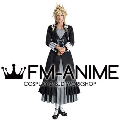 Final Fantasy VII Remake FFVII R Cloud Strife Black Ball Dress Cosplay Costume