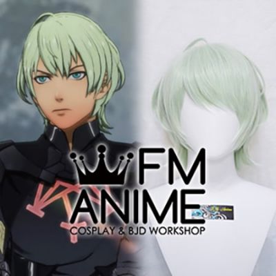 Fire Emblem: Three Houses Male Byleth Light Green Cosplay Wig