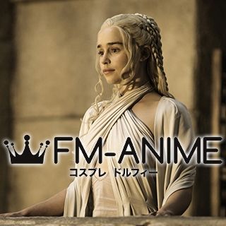 Game of Thrones Season 5 Episode 9 Daenerys Targaryen White Dress Cosplay Costume