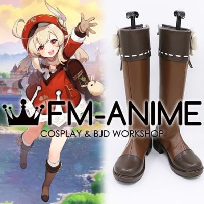 Genshin Impact Klee Flower Brown Cosplay Shoes Boots