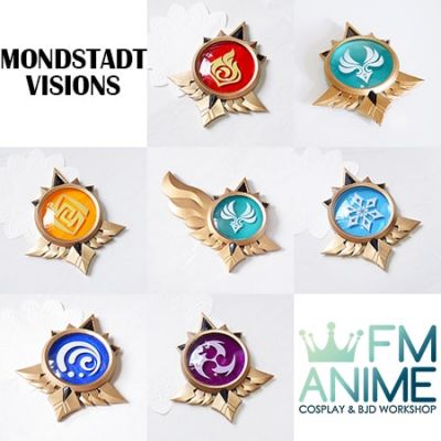 Genshin Impact Mondstadt Visions Element Cosplay Porps Accessories