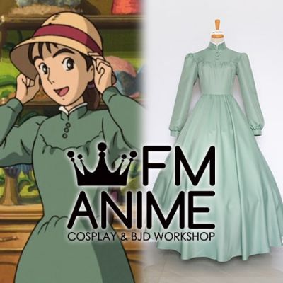 Howl's Moving Castle Sophie Green Dress Cosplay Costume