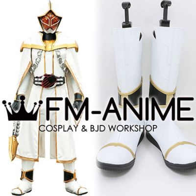 Kamen Rider Wiseman White Wizard Cosplay Shoes Boots