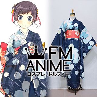 Kamisama Kiss Nanami Momozono Blue Kimono Cosplay Costume