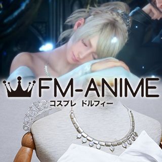 Kingsglaive: Final Fantasy XV Lunafreya Nox Fleuret Wedding Dress Cosplay Accessories Necklace Crwon