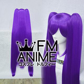 Long Length Clips on Straight Purple Cosplay Wig
