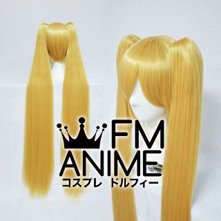 Long Length Clips on Straight Mixed Dark Gold Cosplay Wig
