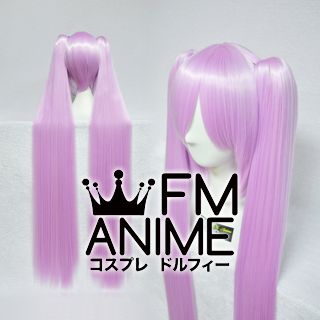 Long Length Clips on Straight Pinkish Purple Cosplay Wig