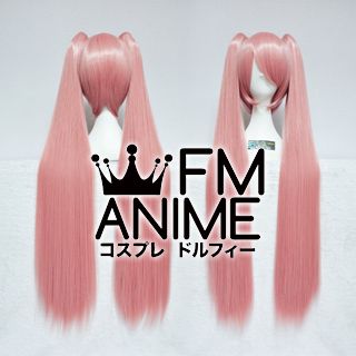 Long Length Clips on Straight Smoky Pink Cosplay Wig