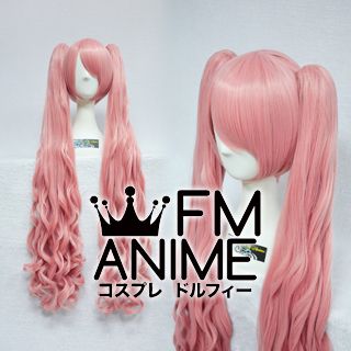 Long Length Clips on Wavy Smoky Pink Cosplay Wig