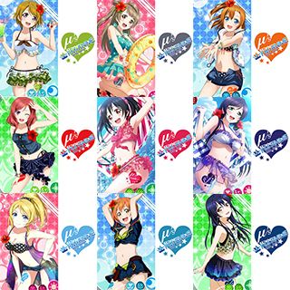 Love Live! Swimsuit Cards Cosplay Tattoo Stickers