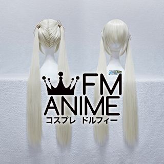 Medium Length Twintails Style Mixed Light Gold Cosplay Wig