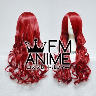 Medium Length Wavy Dark Red Cosplay Wig