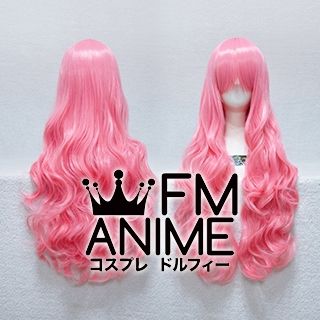 Medium Length Wavy Mixed Pink Cosplay Wig