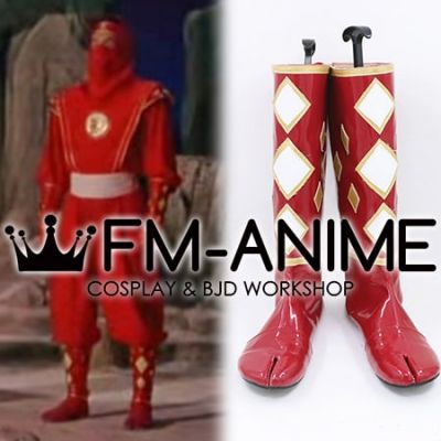 Super Sentai Series Mighty Morphin Power Rangers Red Ninjetti Ninja Ranger Cosplay Shoes Boots