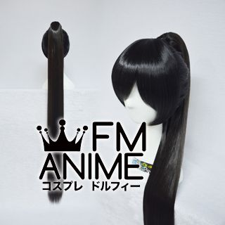 Long Straight Ponytail Style Clips on Black Cosplay Wig (120cm)