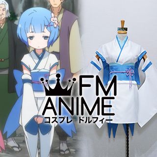 Re:ZERO -Starting Life in Another World- Rem Kid Blue Kimono Cosplay Costume