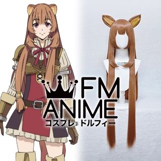 The Rising of the Shield Hero Raphtalia Brown Cosplay Wig with Ears
