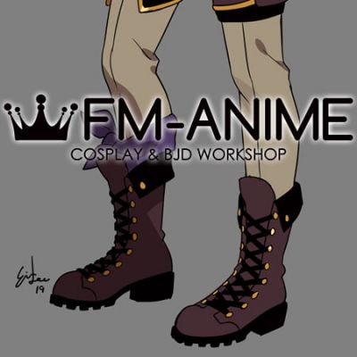 RWBY Volume 7 Yellow Yang Xiao Long Brown Cosplay Shoes Boots