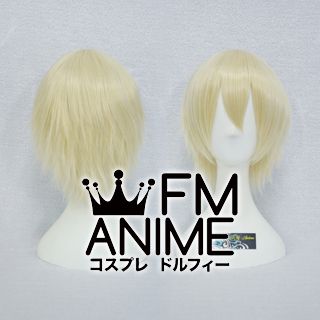 Short Layered Light Gold Cosplay Wig