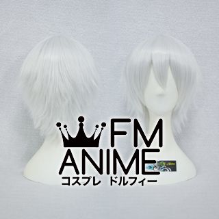 Short Layered Silver White Cosplay Wig