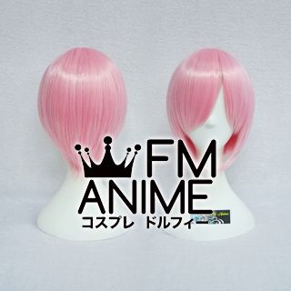 Short Straight Mixed Light Pink Cosplay Wig