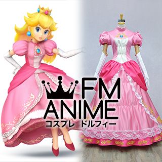 Super Mario / Super Smash Bros. 4 Princess Peach Pink Dress Cosplay Costume