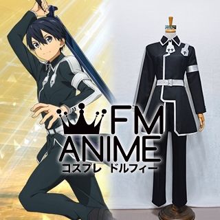 Sword Art Online Alicization Kirito Kazuto Kirigaya Black Cosplay Costume (Female L)