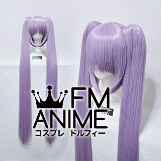 Long Length Clips on Straight Grayish Purple Cosplay Wig
