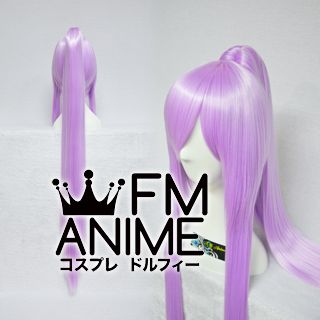 Long Length Clips on Straight Single Light Pinkish Purple Cosplay Wig