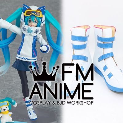 Vocaloid Hatsune Miku Snow Miku 2016 Cosplay Shoes Boots
