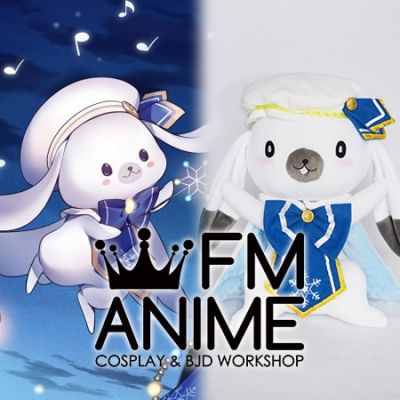 Vocaloid Hatsune Miku Snow Miku 2021 Version Rabbit Plush Doll Cosplay Porp Accessory
