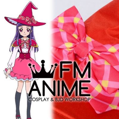 Witchy PreCure! Izayoi Riko Cosplay Red Pink Yellow Rhombus Pattern Textiles Fabric