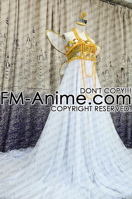FM-Anime  Sailor Moon Princess Serenity Dress Cosplay Costume Set with  Accessories (Gold Version)