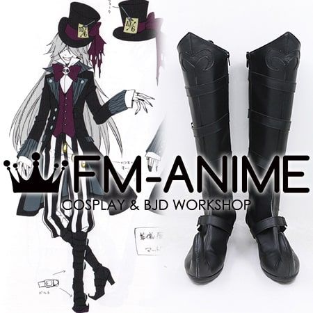 Black Butler Kuroshitsuji Undertaker High Boots Anime Cosplay Halloween  Carnival Party Accessories Shoes Custom Made Any Size - AliExpress