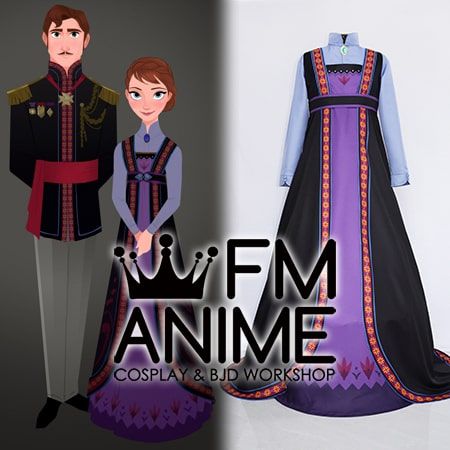 FM-Anime – Frozen Queen Dress Costume Elsa Cosplay Anna and Iduna Mom of