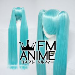 Long Length Clips on Straight Mixed Blue Cosplay Wig